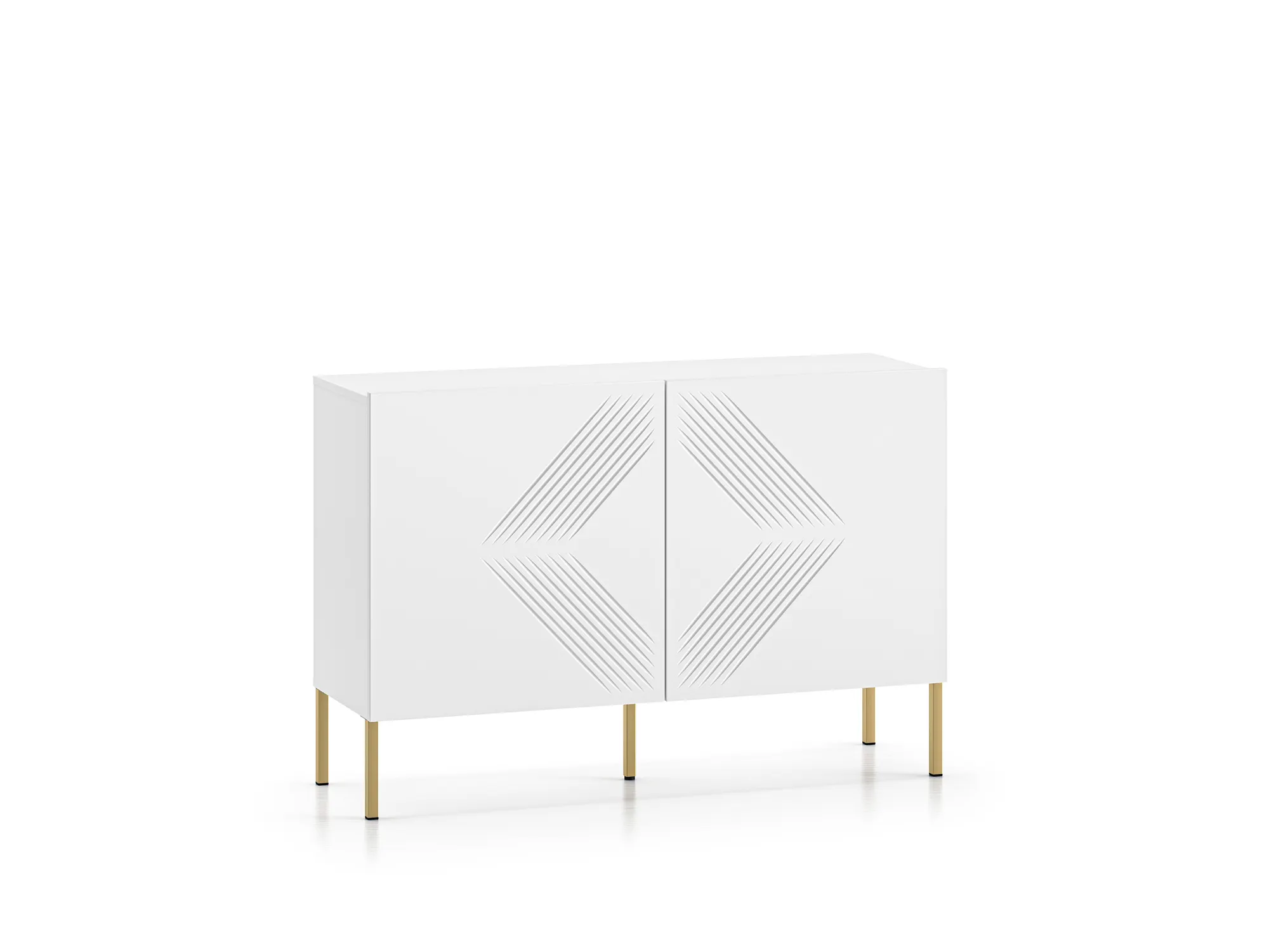 Komoda 2-drzwiowa CLEARING 03 biały alpejski, noga-złoty Komoda 2-drzwiowa CLEARING 03 biały alpejski, noga-złoty