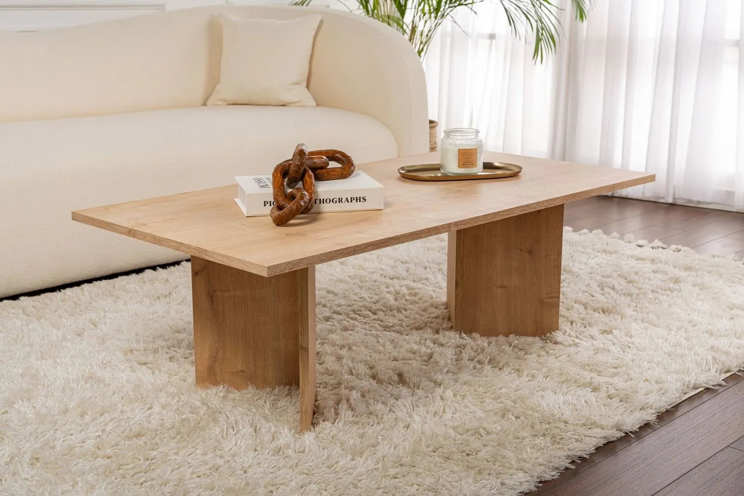 Stolik kawowy SABIN 60x119 cm dąb sapphire — zdjęcie 2