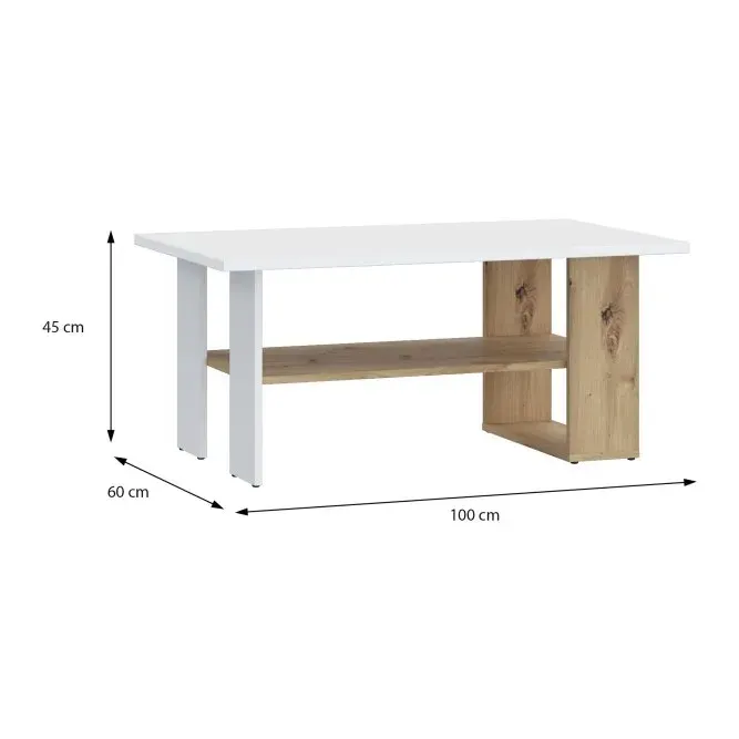 Stolik kawowy CFTT5210 COFFEE TABLES 60x110 Biały Dąb Artisan - CFTT5210-M256