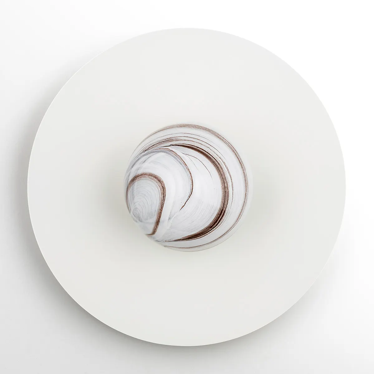 Kinkiet / Plafon PIAVA biały biało-brązowy marmur 30x15cm - 8445