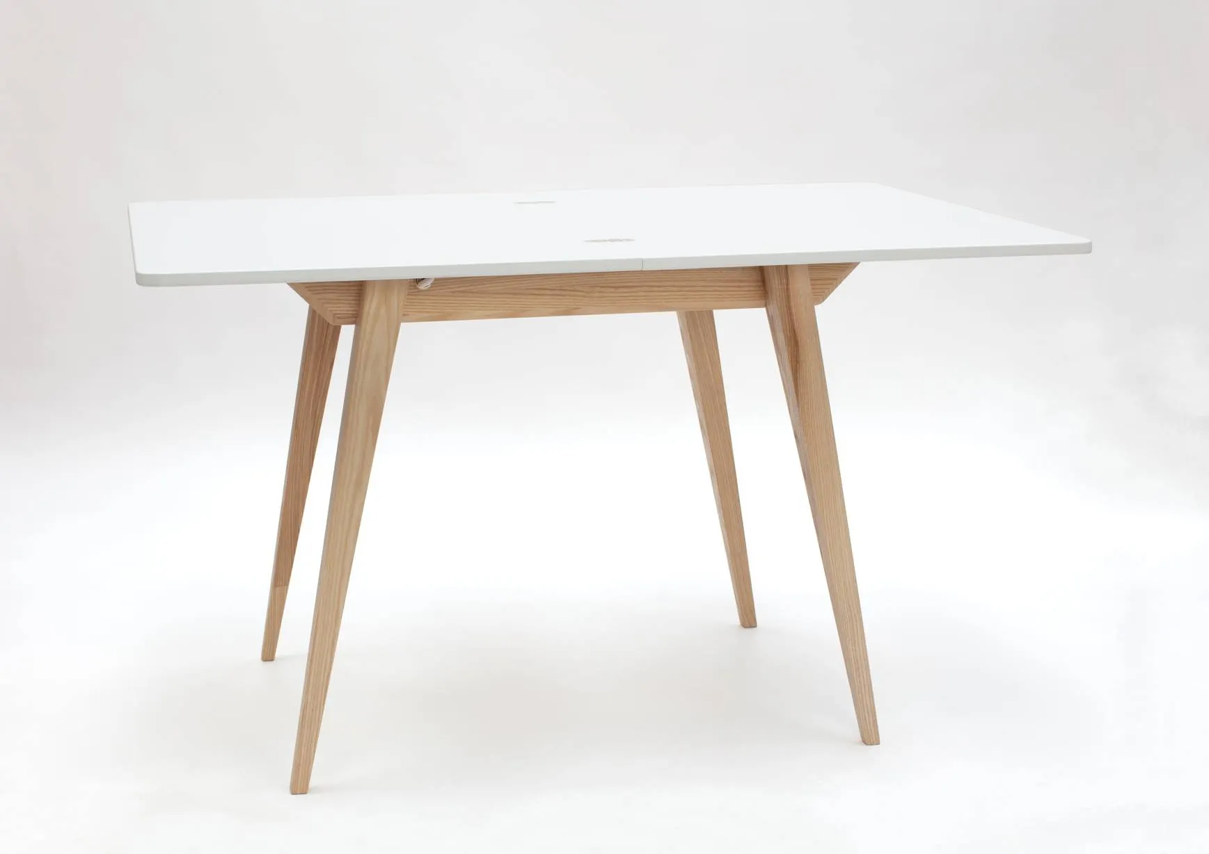 Stół rozkładany ENVELOPE 65x90-130cm biały naturalny — zdjęcie 10