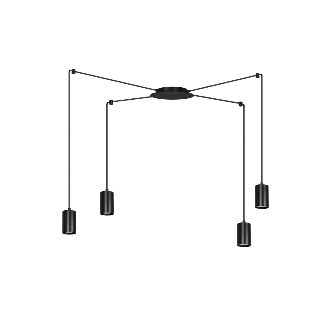 Lampa wisząca  TRAKER Czarny 524/4