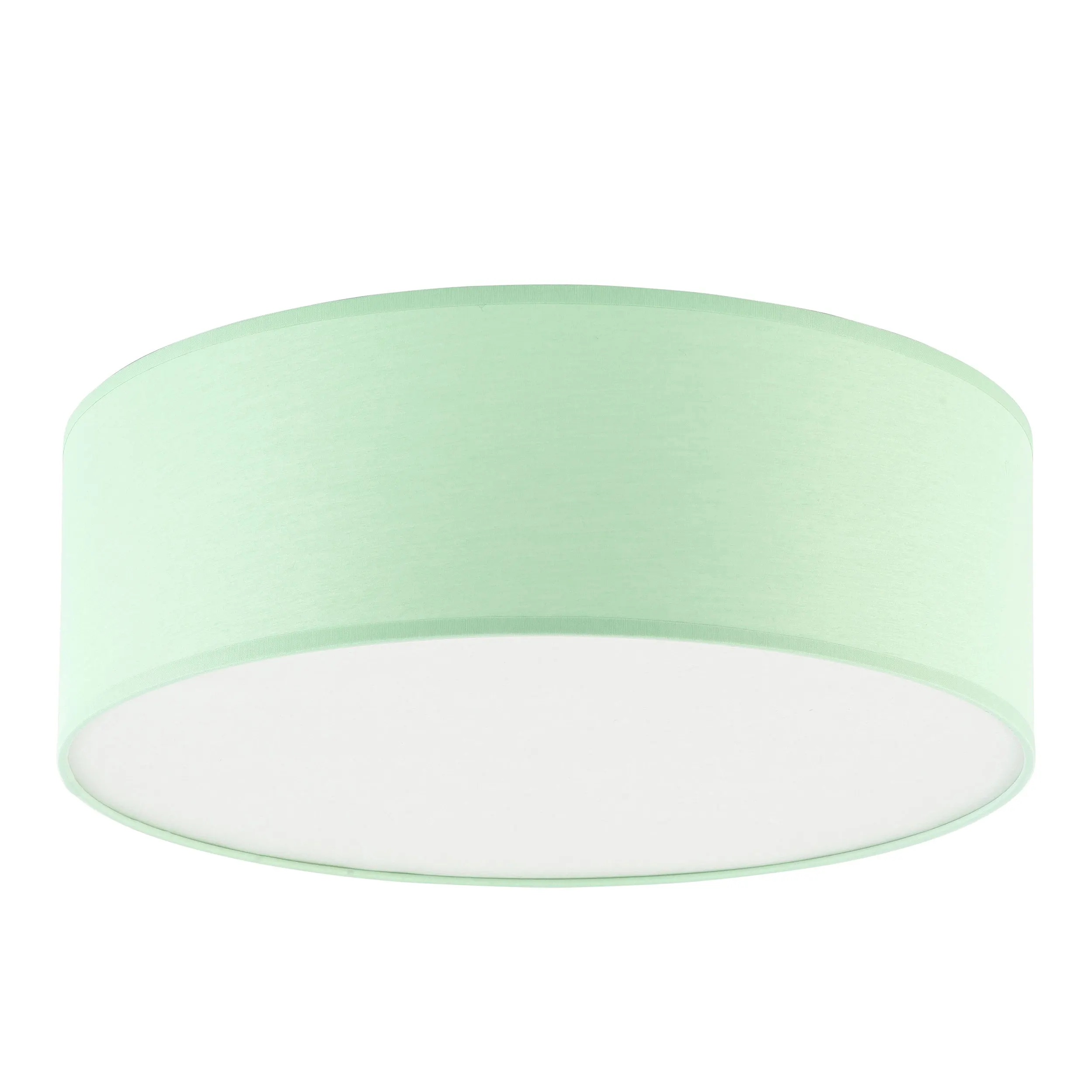 Lampa sufitowa RONDO KIDS zielona z białym kloszem okrągła 38x14cm