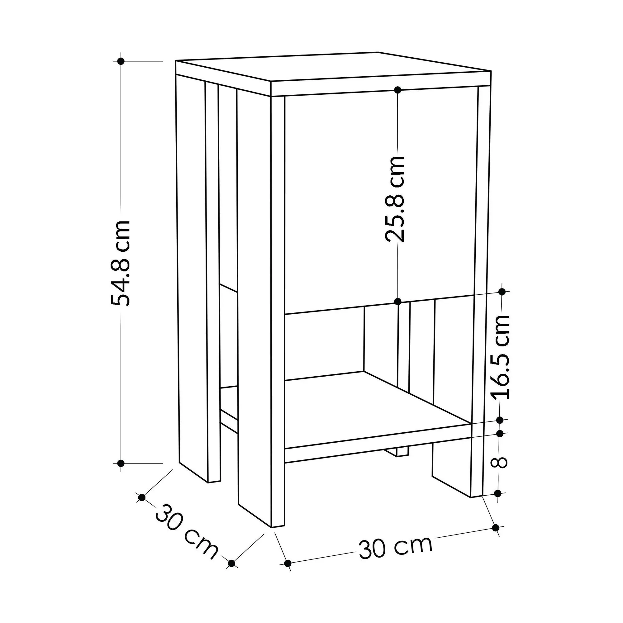 Szafka nocna EMA 30x30x55 dąb sapphire — zdjęcie 8
