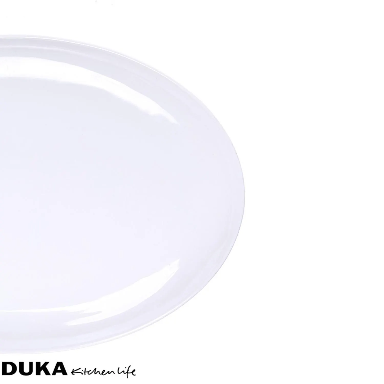 image talerz, biel, porcelana, duża średnica, płaski