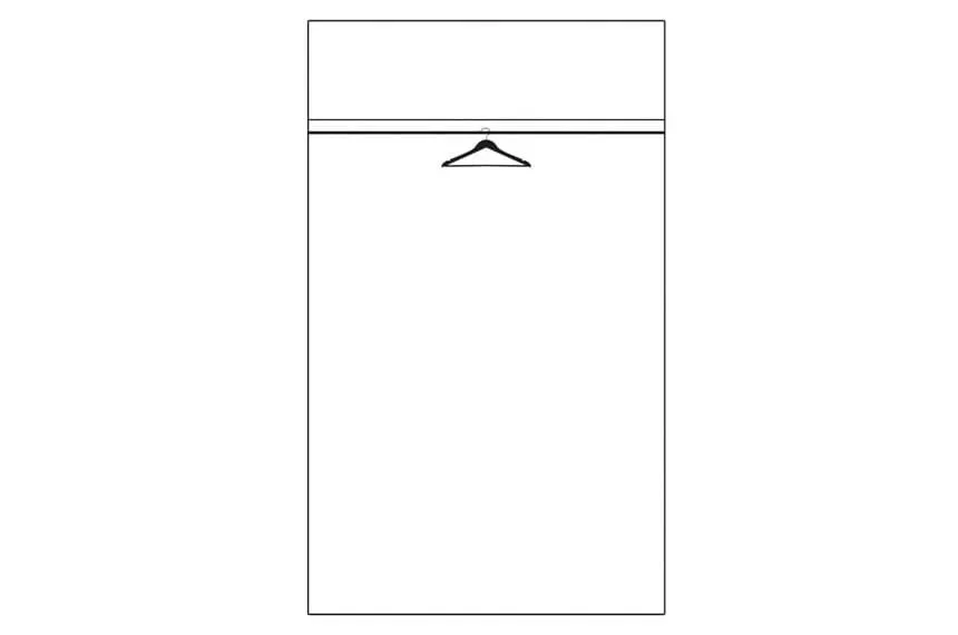 Szafa 2-drzwiowa VELVET 70 drewniana dąb rustical 200x110x60cm - TH-100-0700