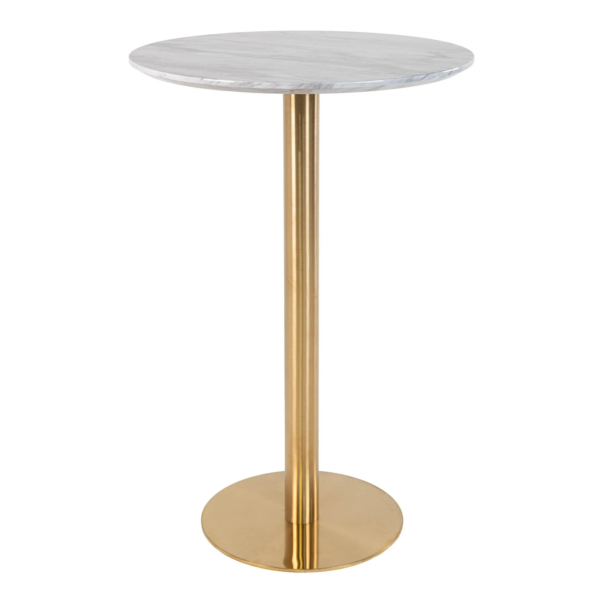 Stolik barowy BOLZANO 1 okrągły 70 cm W105 Efekt marmuru-Złoty Stolik barowy BOLZANO 1 okrągły 70 cm W105 Efekt marmuru-Złoty