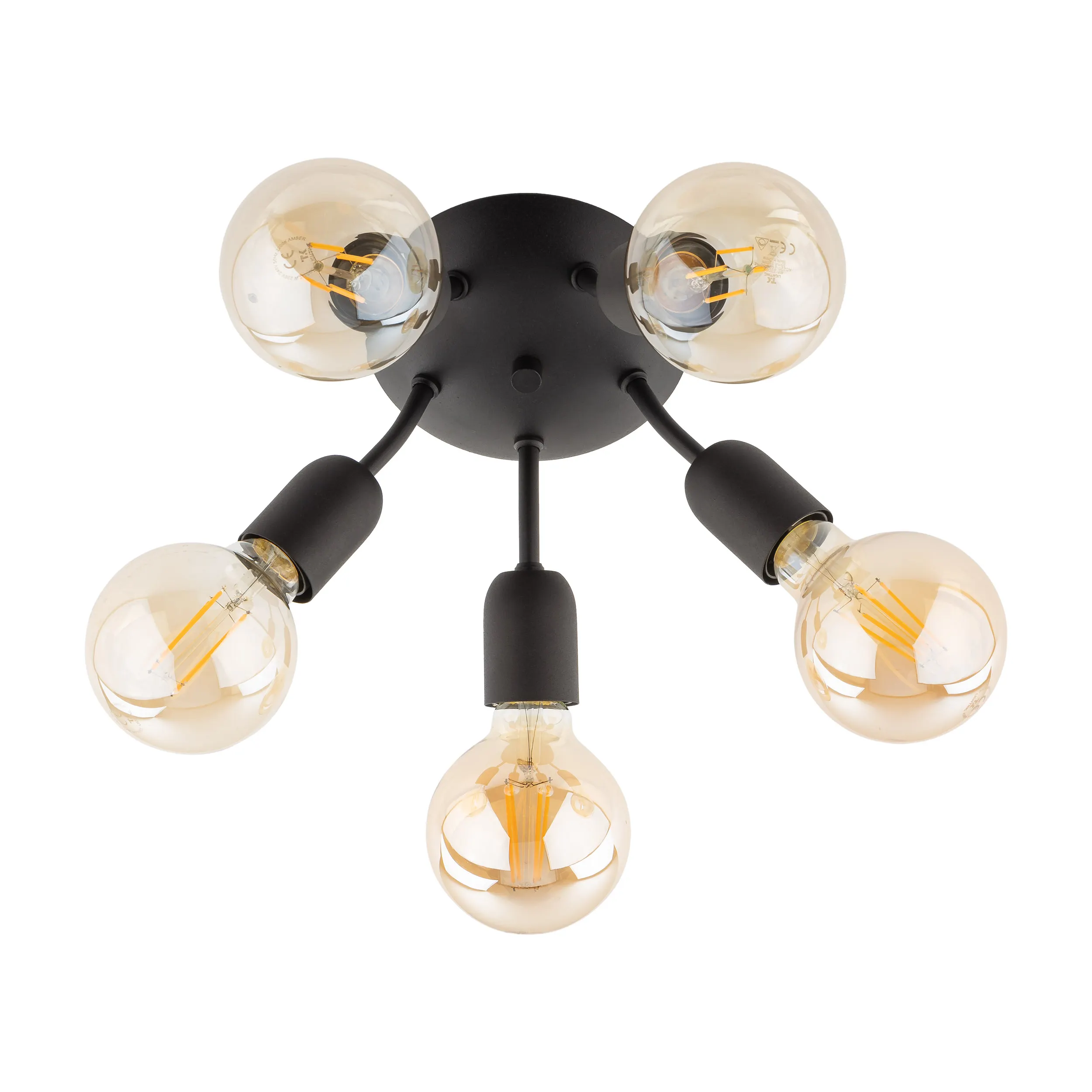 Lampa sufitowa RUBIO czarna na okrągłej podstawie 28x13cm - TK_4830