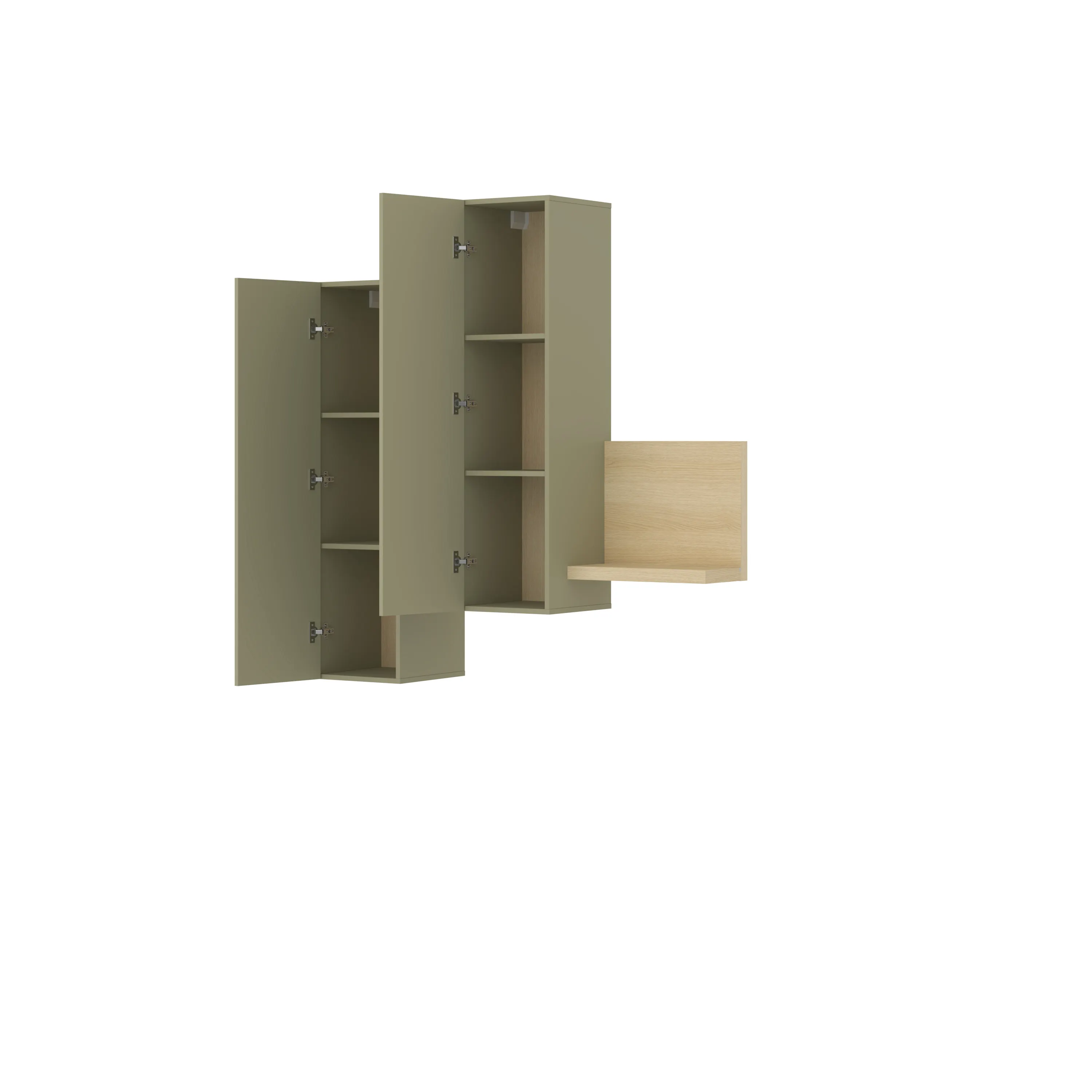 szafka, szafka wisząca, szafka z półkami, meble kuchenne, zielony kolor