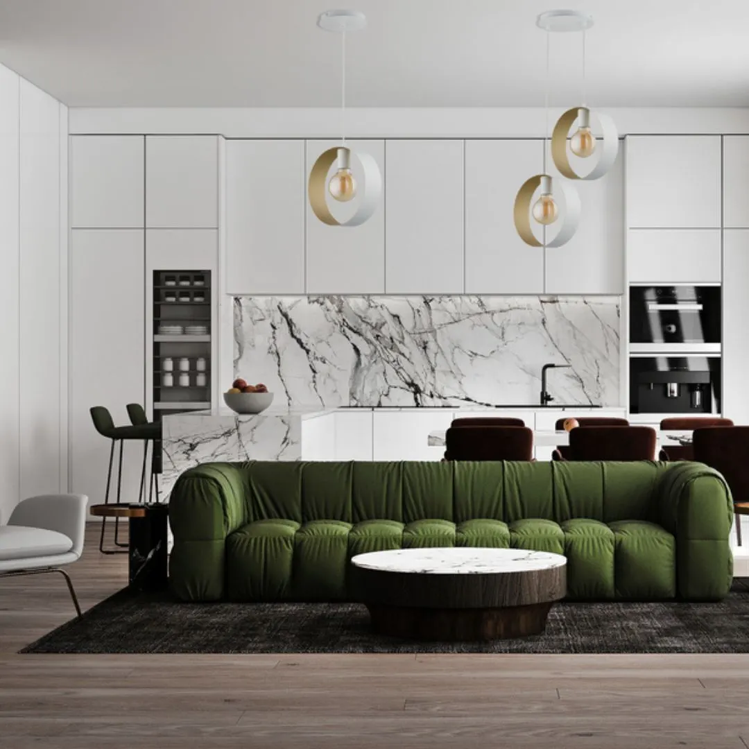 Lampa wisząca HAPPY 1 biało-złoty - SI_32289