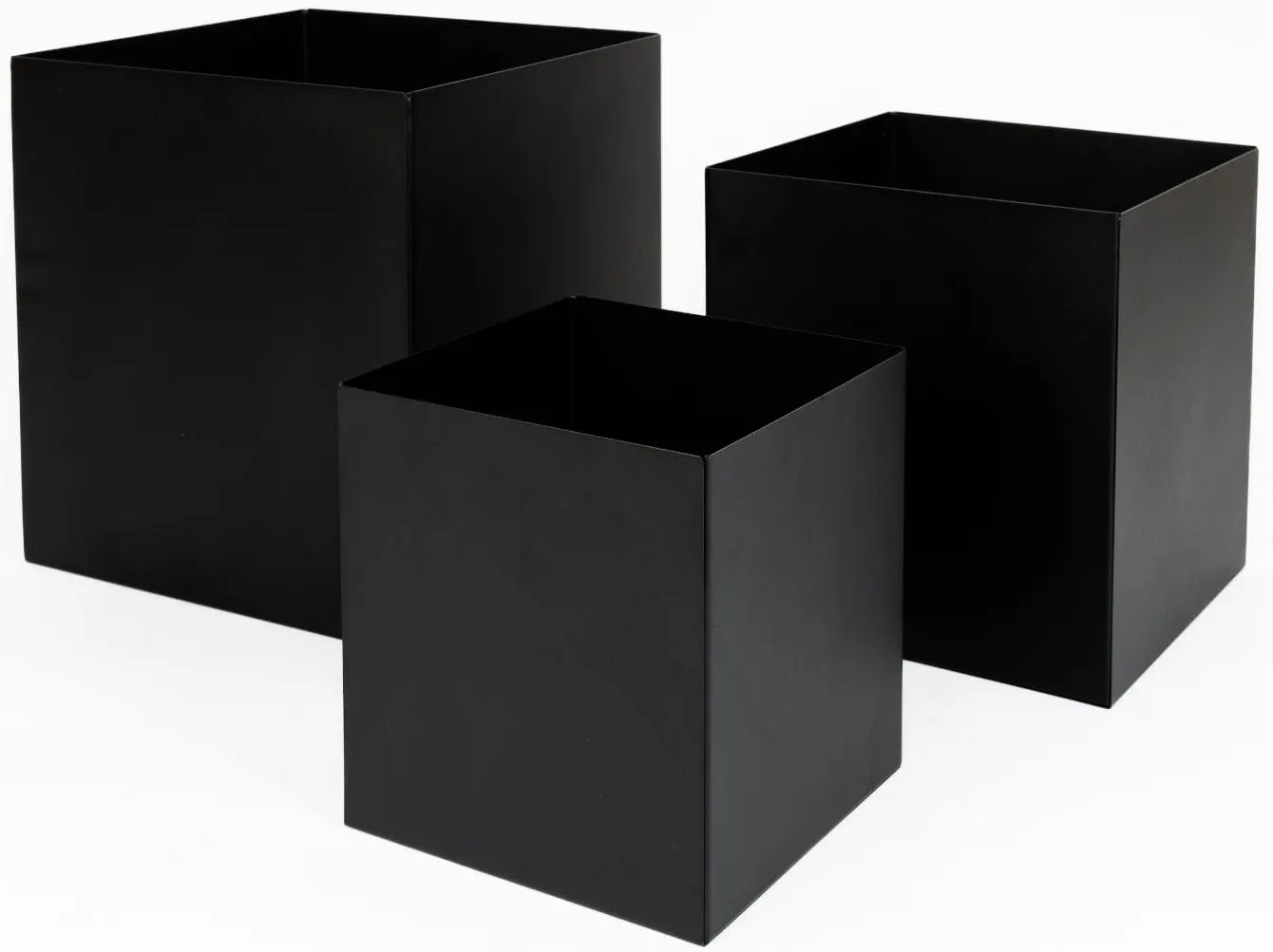 DONICZKA-osłonka na donice metalowa VANNES L czarna - LD_TZ000113