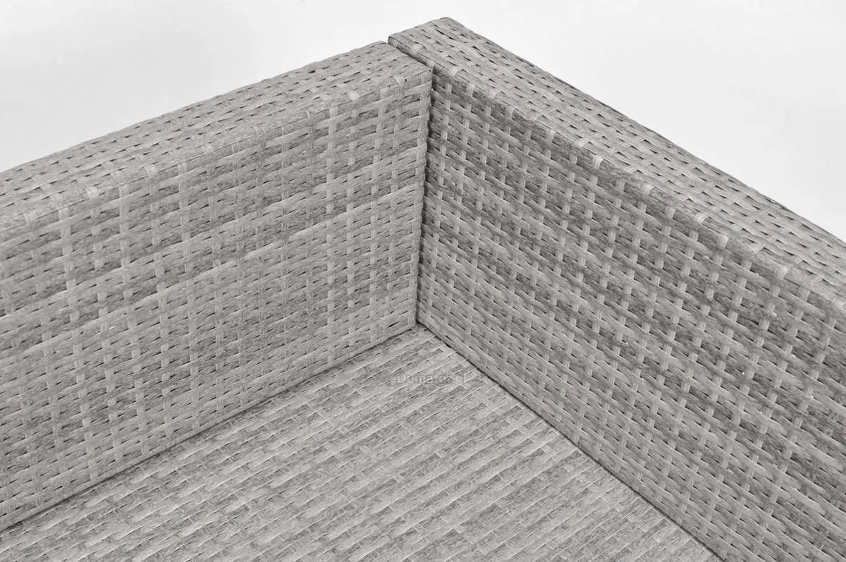 Fotel ogrodowy z poduszkami MALAGA technorattan szary - FE5906948118188