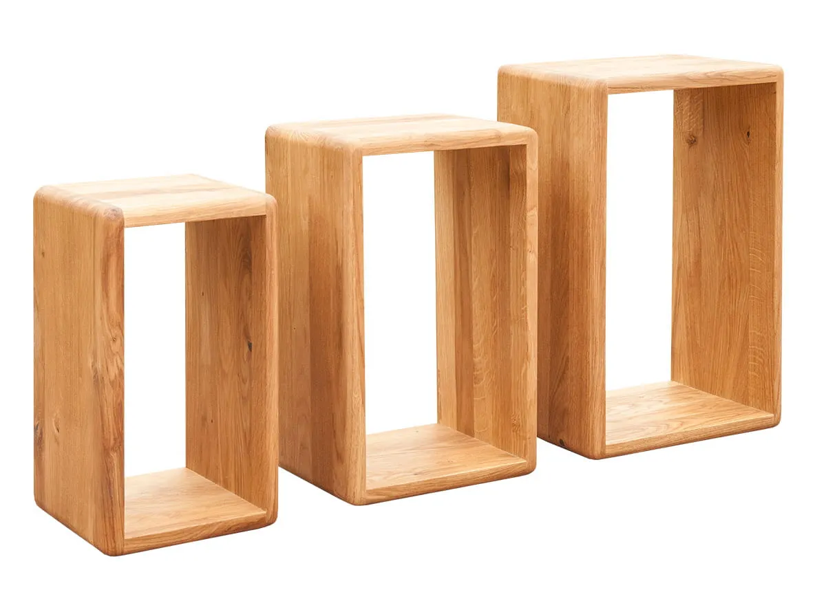 Zestaw 3 półek ściennych Dębowych Gialo - 2SGIA09