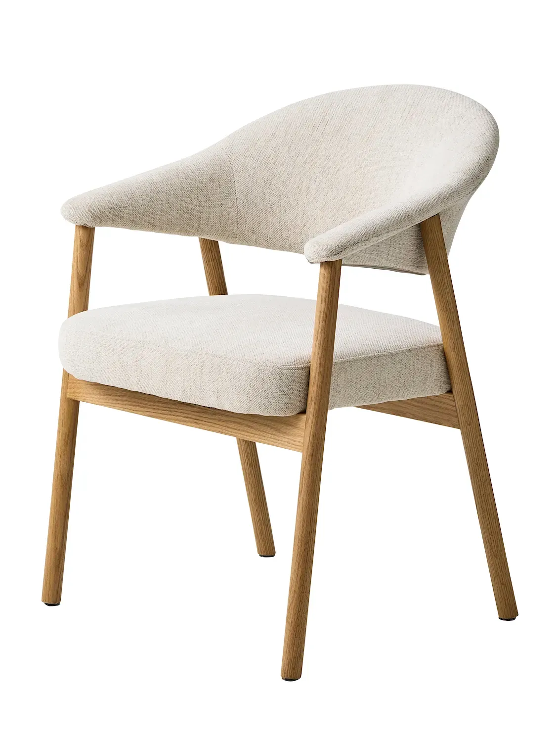 Krzesło tapicerowane ELK z podłokietnikami - piaskowy, naturalny