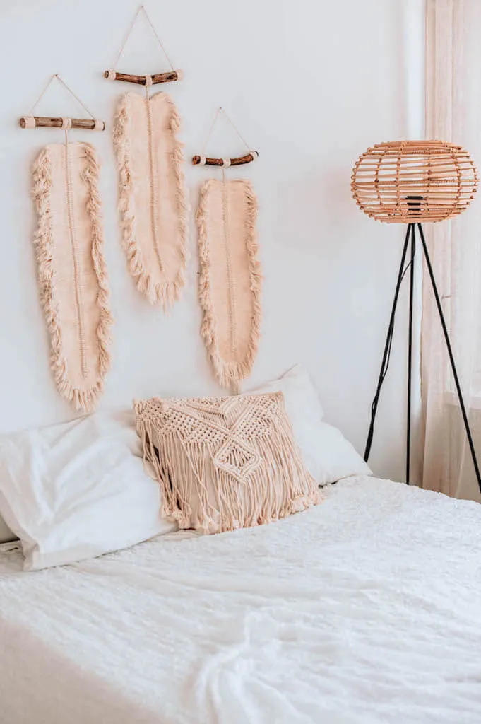 DEKORACJA ŚCIENNA MAKRAMA JEDEN LIŚĆ - CD84-85776