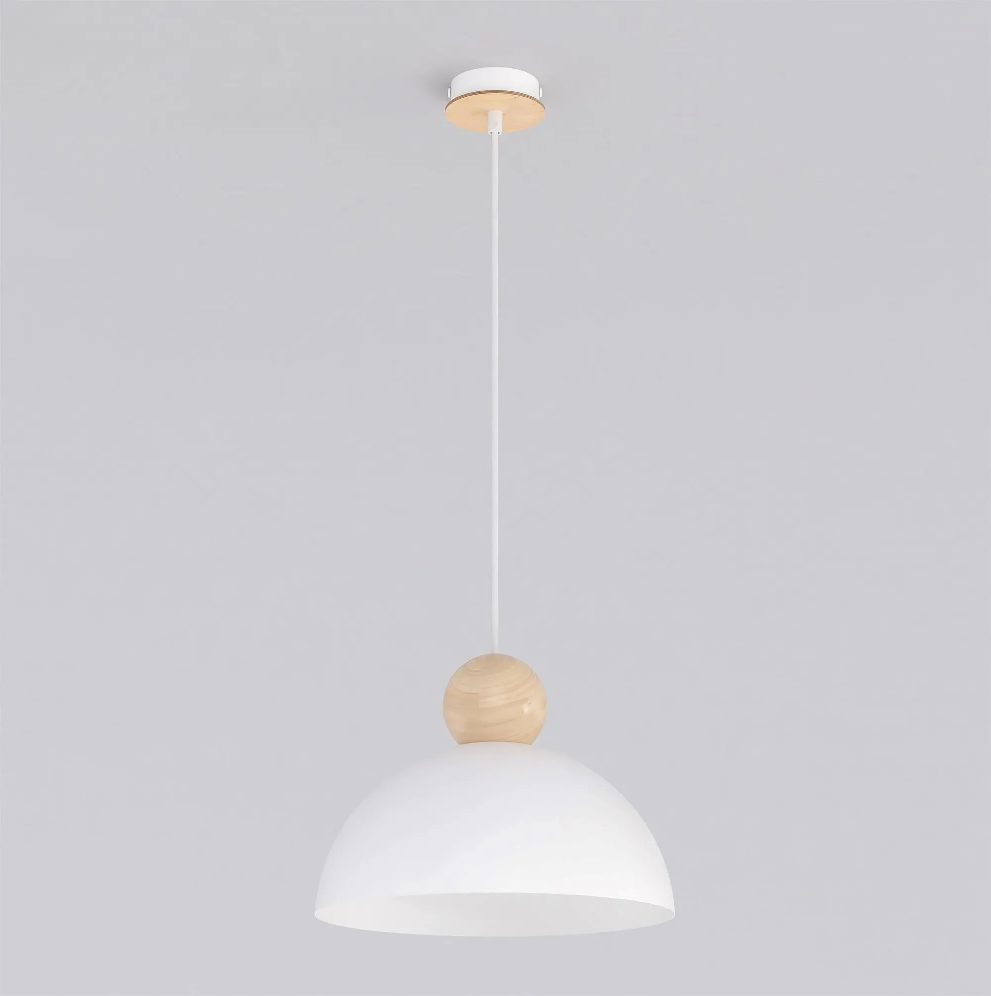 Lampa wisząca KAKI 1M biały naturalny