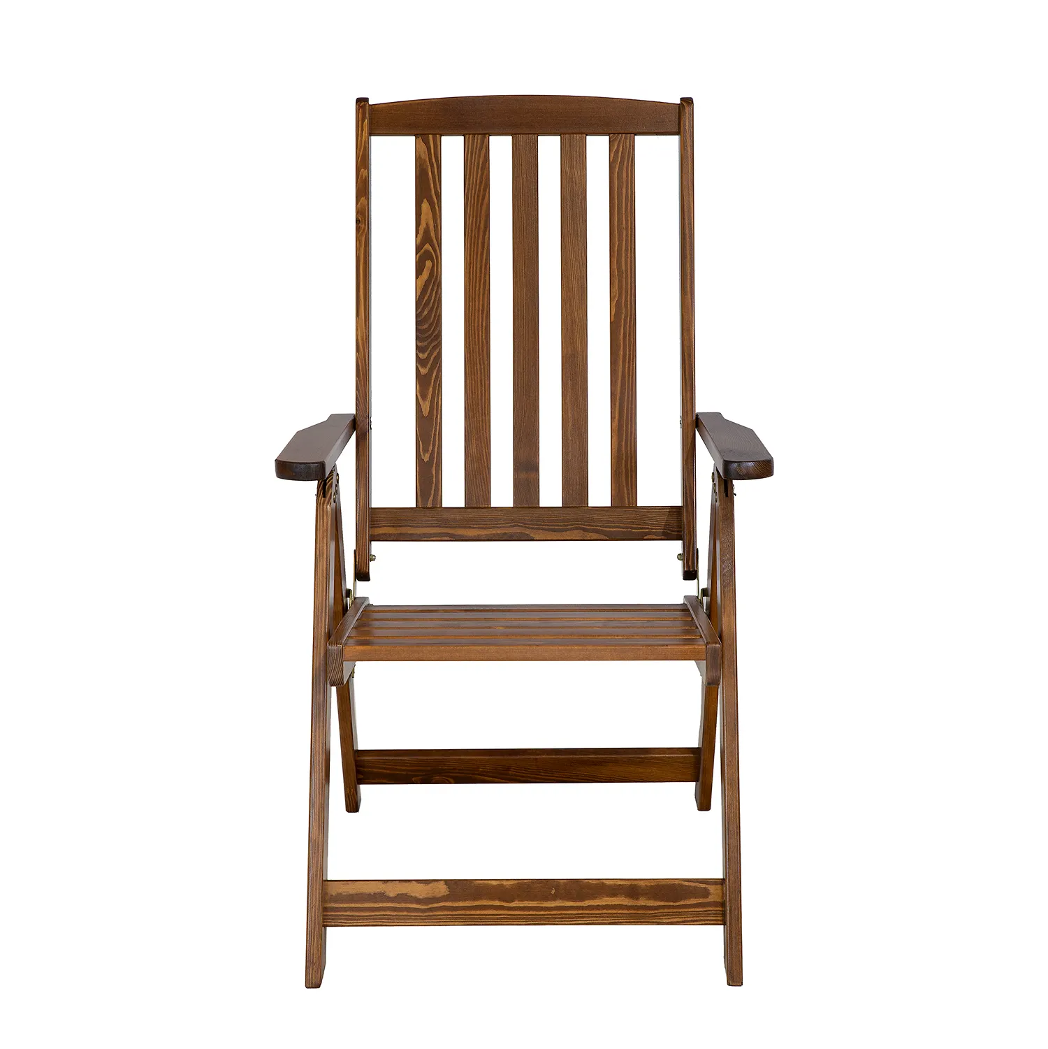 Krzesło ogrodowe składane drewniane MEGAN świerk kolor orzech - DR_MO126_KRZESLO