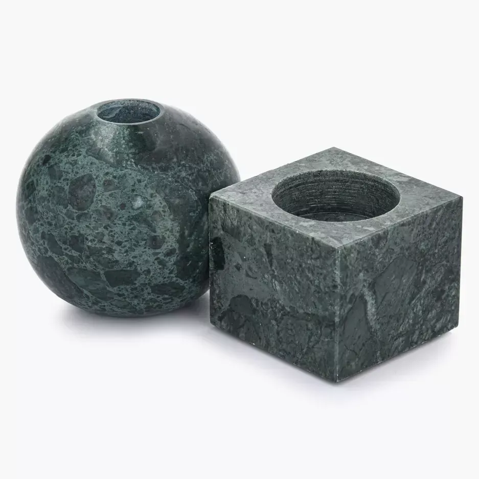 Świecznik na tealight DUKA MARBLE 6x4,8 cm marmurowy zielony — zdjęcie 2