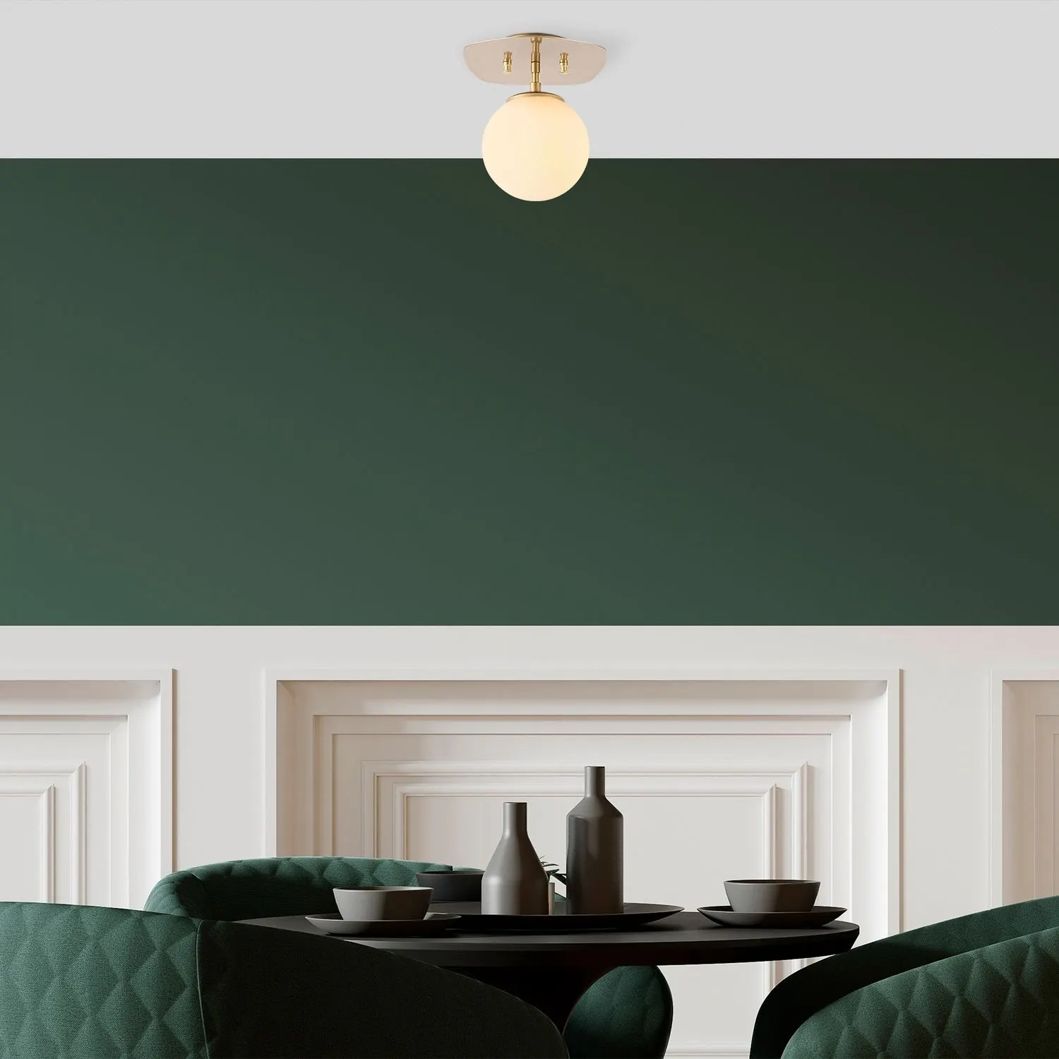 Żyrandol kulisty WELL 11671 złoty biały - ASI_942FLG1376