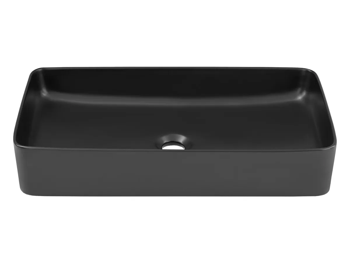 Umywalka nablatowa SLIM DP czarna matowa 61x34x11cm (bezpiecznie pakowana)