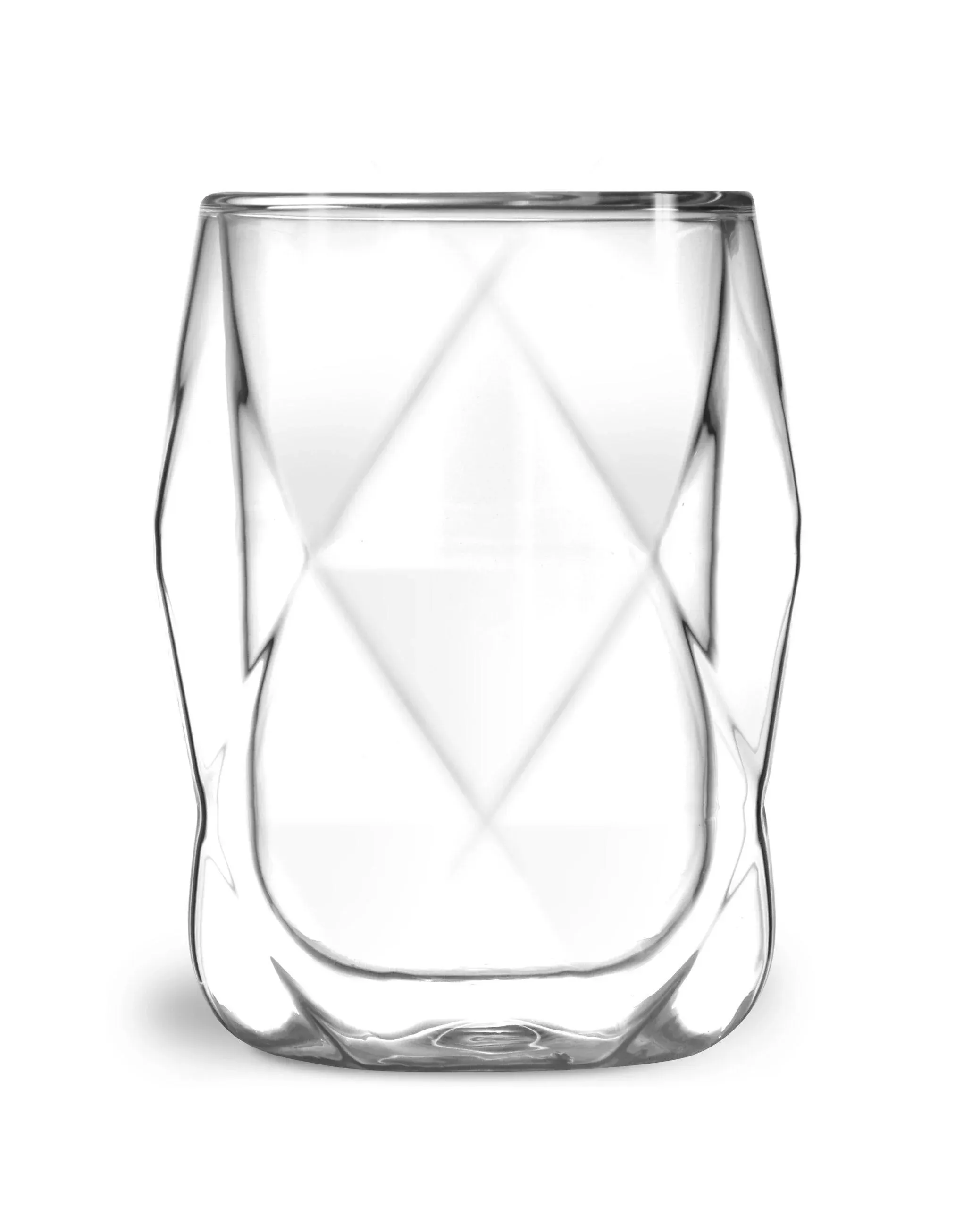 Komplet 2 szklanek z podwójną ścianką GEO 350ml transparentny — zdjęcie 2