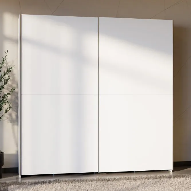 Szafa 2-drzwiowa HOME NOOK 2 drążki i półkI drzwi przesuwne 200cm biała - HMNS32231-120