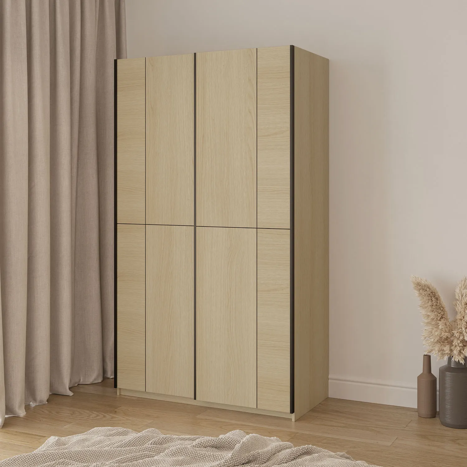 Szafa 2-drzwiowa CUBE drzwi przesuwne 120x210 dąb lindberg - 24LGOF64