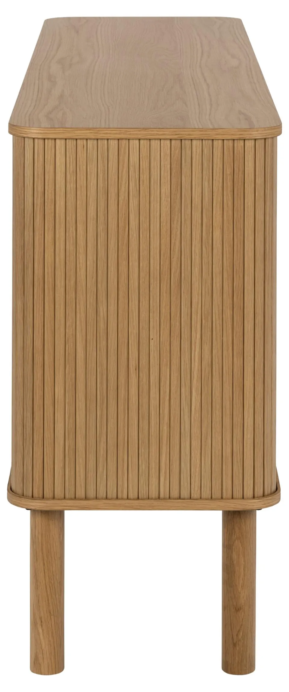 Komoda 2-drzwiowa MORGAN 160x40x80 Fornir dębowy lakierowany- lamele - H000023284