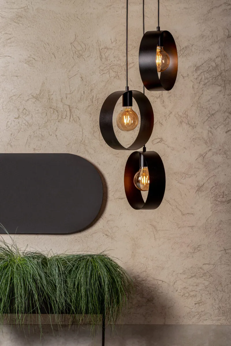 Lampa wisząca HAPPY 3 czarna