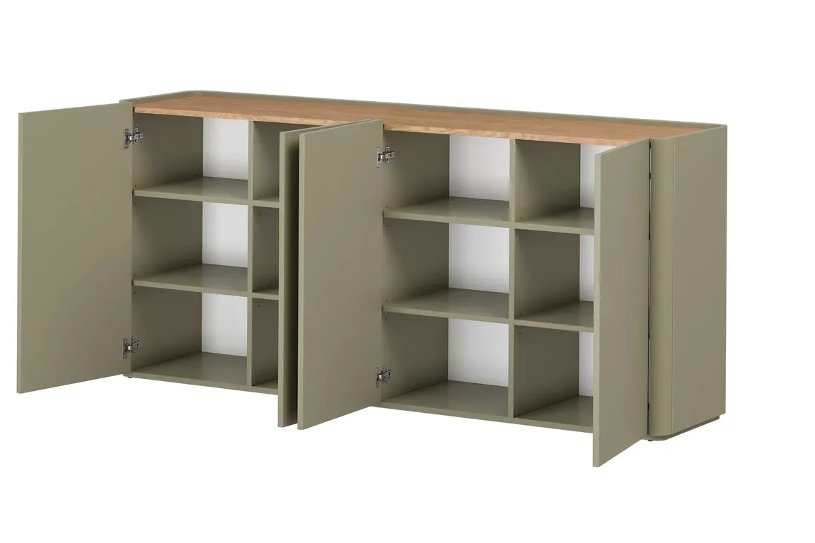 Komoda 4-drzwiowa ELIVO 200cm eukaliptus dąb baltic dune