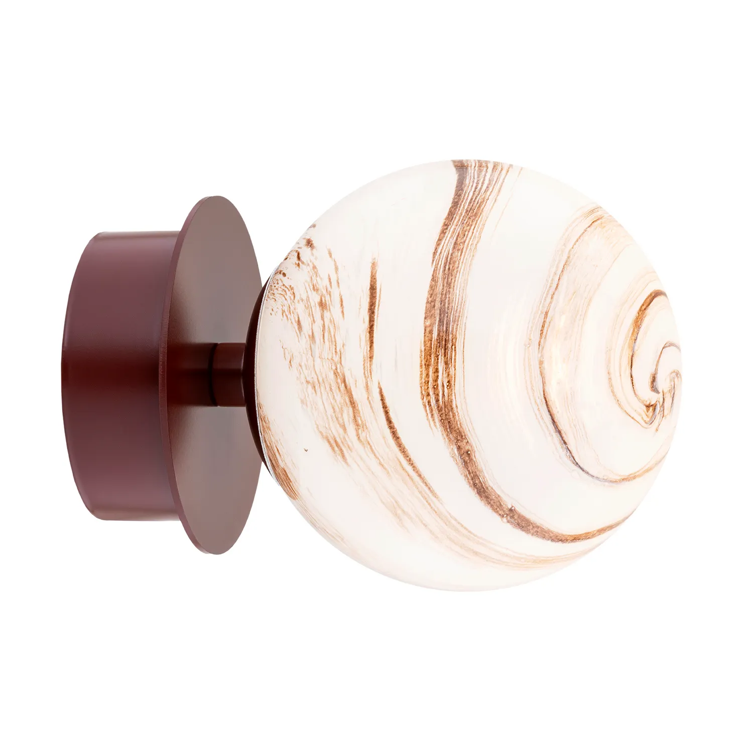 Kinkiet / Plafon FABIO brązowy biało-brązowy marmur 16x12cm Zwierzę, Bezkręgowca, Życie morskie, Muszla