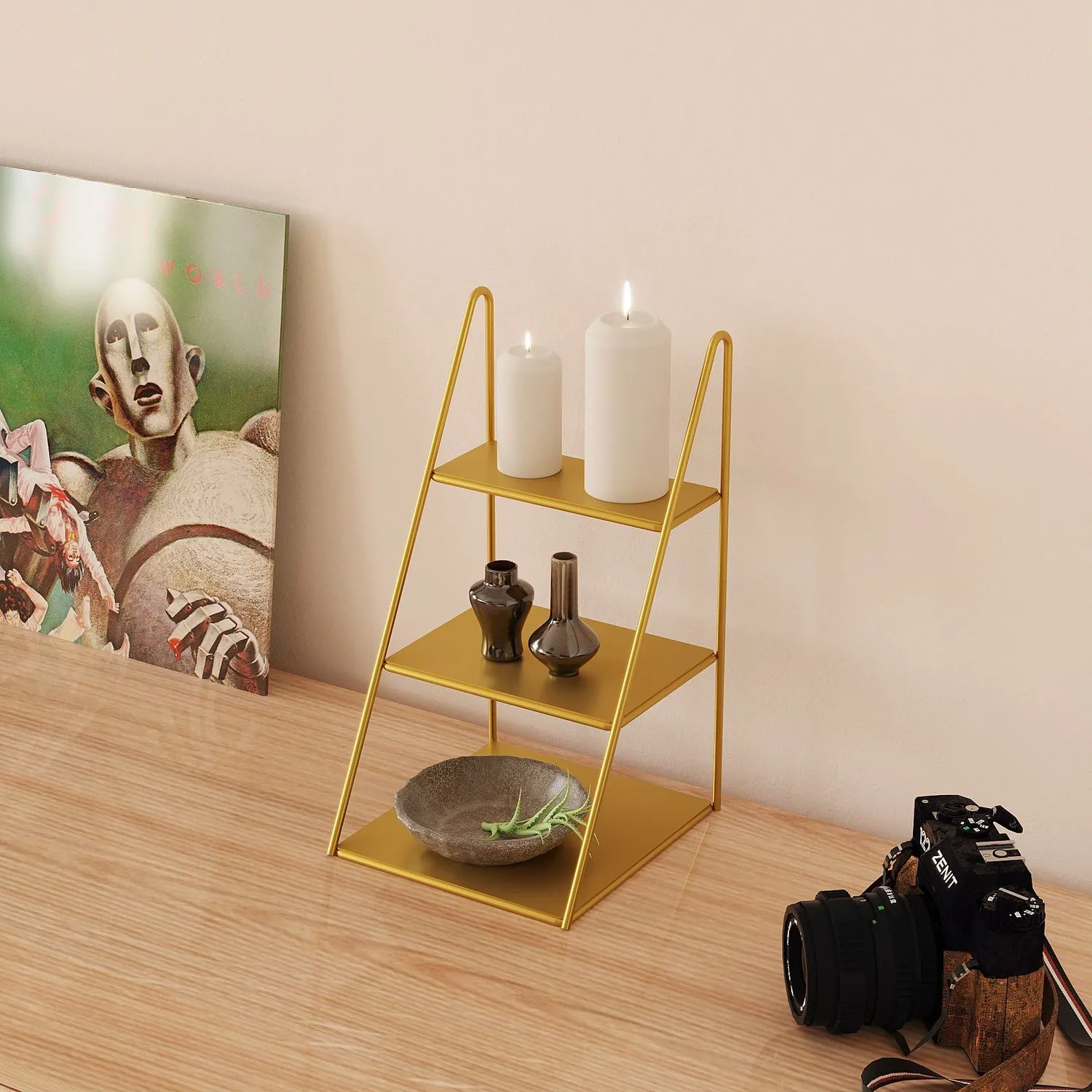 Metalowa ozdoba KALIMNOS B złota - ASI_247HFM1135