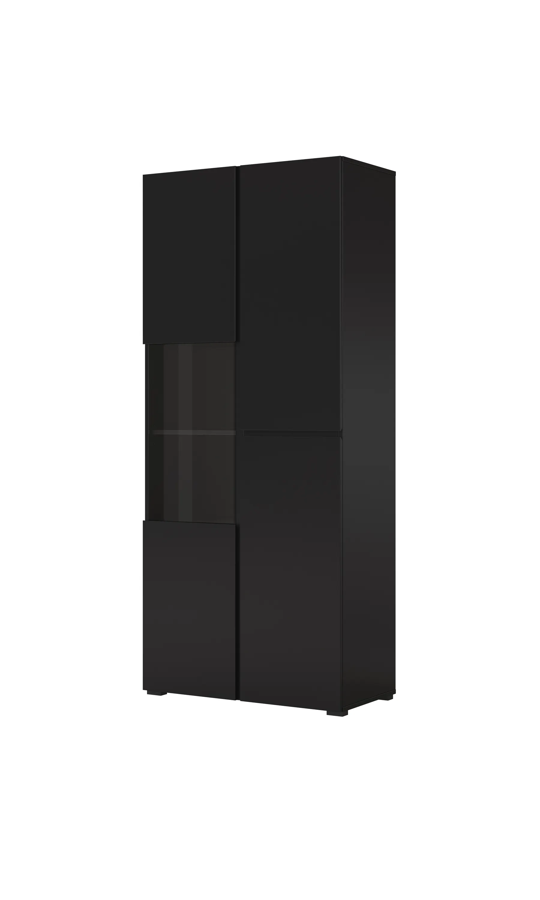 Witryna 2-drzwiowa szklana CROSS 80x183 czarna