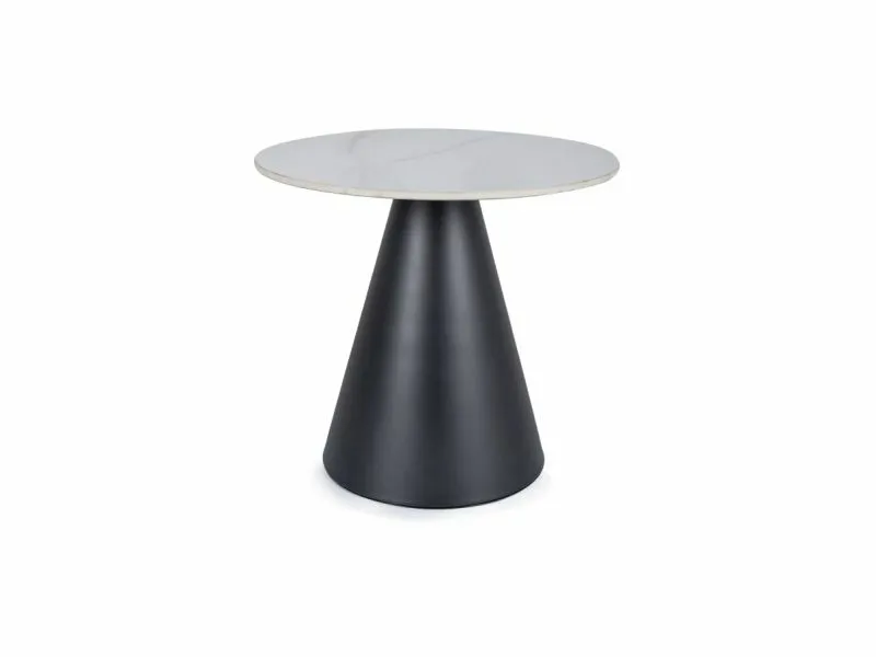 Stolik kawowy loft HILL BIAŁY/CZARNY FI50 Okrągły Meble, Tabela, Stolik kawowy, Stół do jadalni