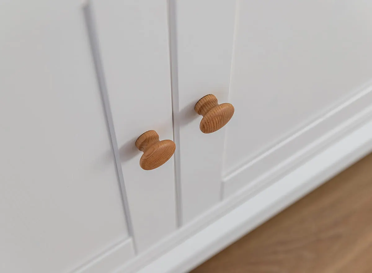 Komoda na buty MARONE ELITE 2-drzwiowa z szufladą - biał, złocisty - PLMEL25