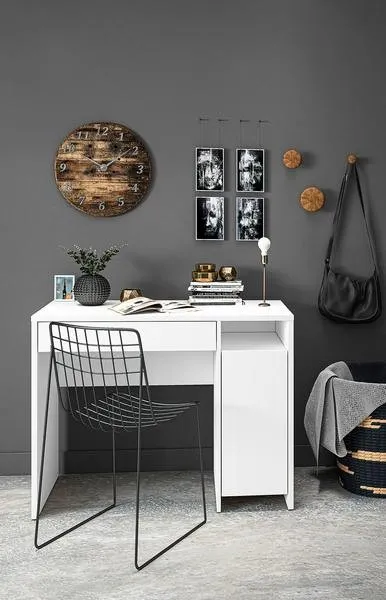 Biurko szafką i szufladą KENDO 02 białe - 1KEND02-001