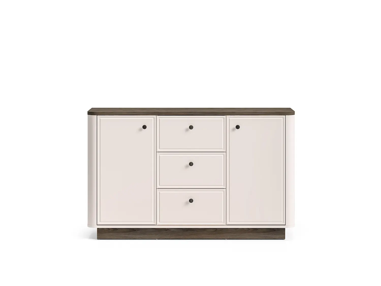 Komoda 2-drzwiowa z 3 szufladami VILAVIO 04 szer.138cm dąb windmill dark cashmere - 1VILA04-001