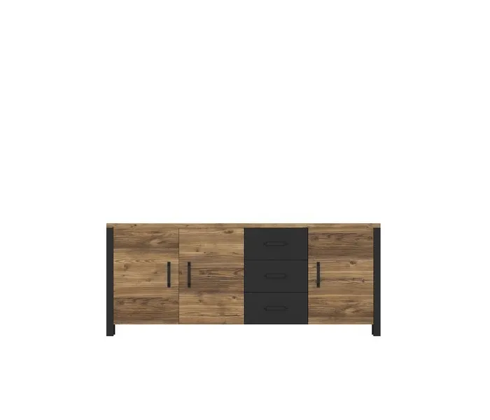 Komoda 3-drzwiowa OLIN 192 cm czarna appenzeller