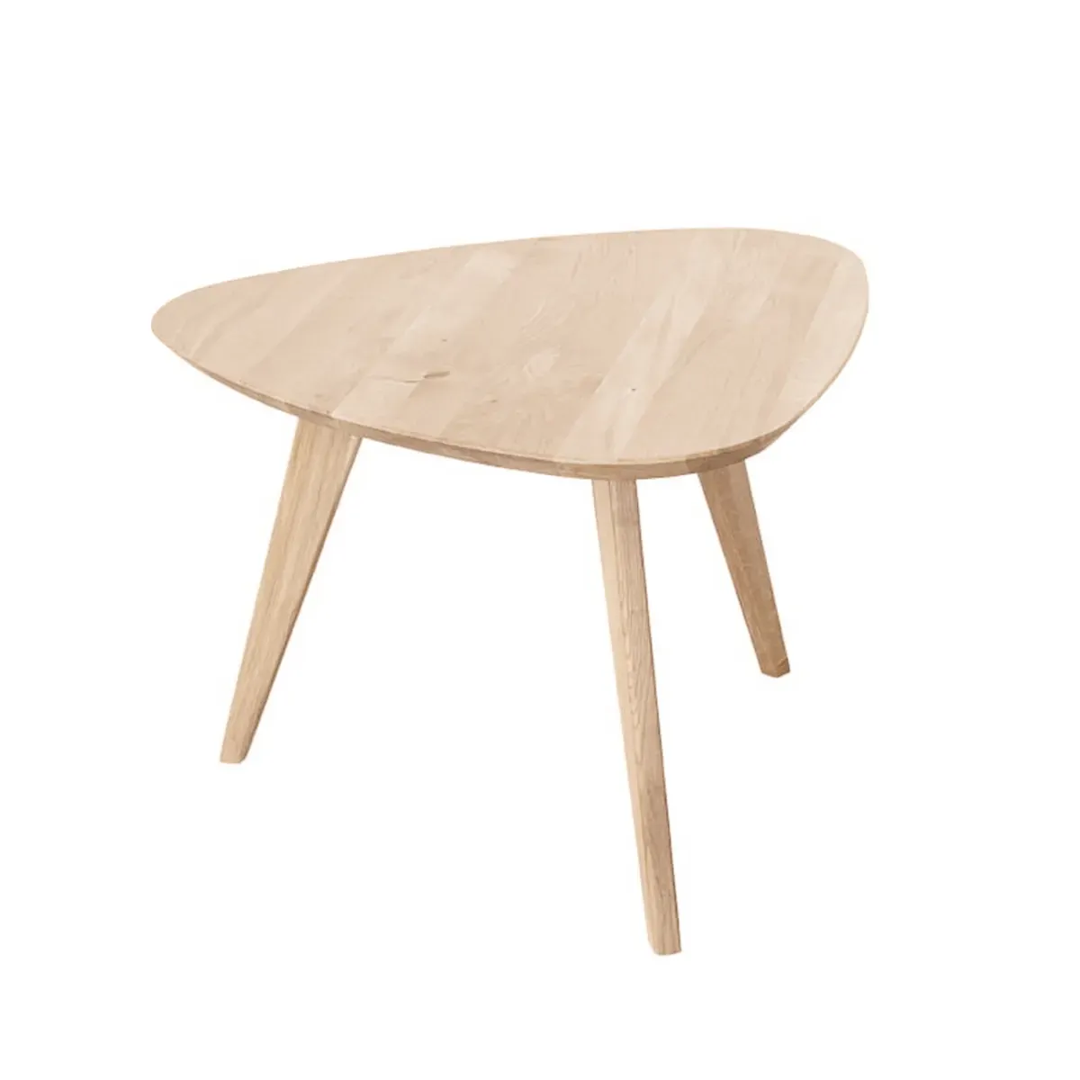 Stolik kawowy narożny ORBETELLO 67x69 cm dąb bielony olejowany