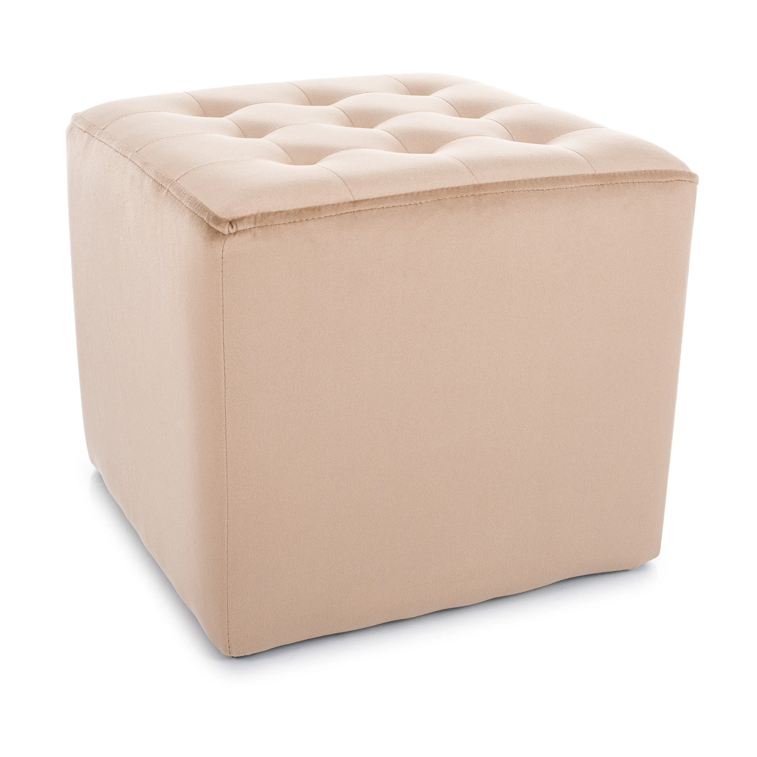 Pufa LORI VELVET aksamitna beżowa kostka Signal - LORIV28