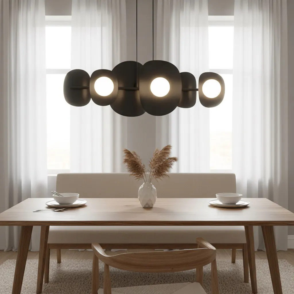 Lampa wisząca metalowa ELEMENTI 6 czarna — zdjęcie 5
