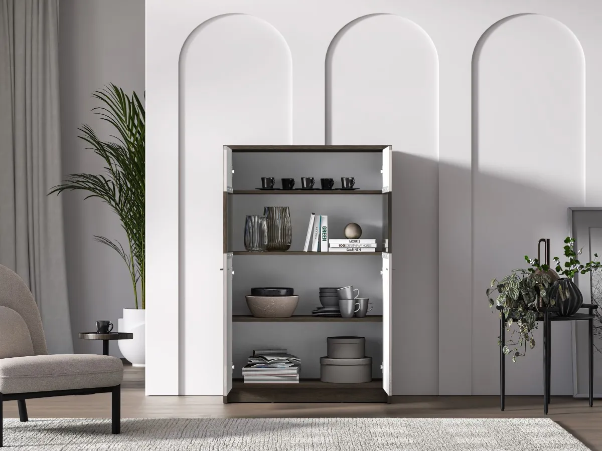 Witryna 2-drzwiowa szklana AVANTE 92x141 kaszmir dąb Windmill - 1AVAN03-001