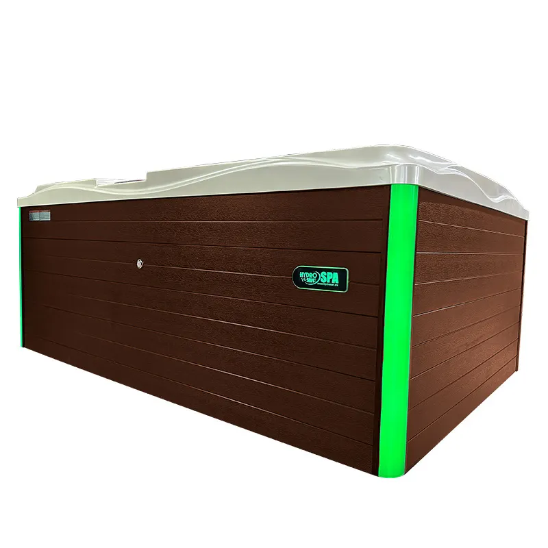 Jacuzzi ogrodowe 2-os. z hydromasażem SPA-749 200x135 cm biały/brązowy - HS_SPA749-3284