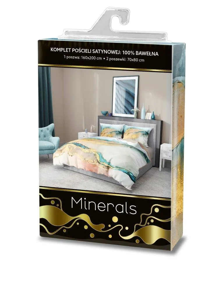 Pościel komplet MINERALS 009 bawełna 160X200+2X70X80 wielokolorowy - FARO_24894