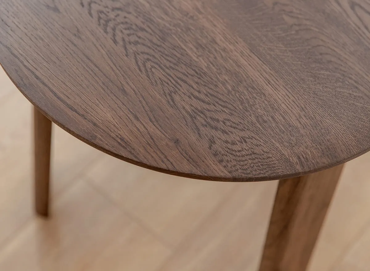 Stolik kawowy okrągły dębowy MONTI 51 cm ciemny dąb - PRHMON51T