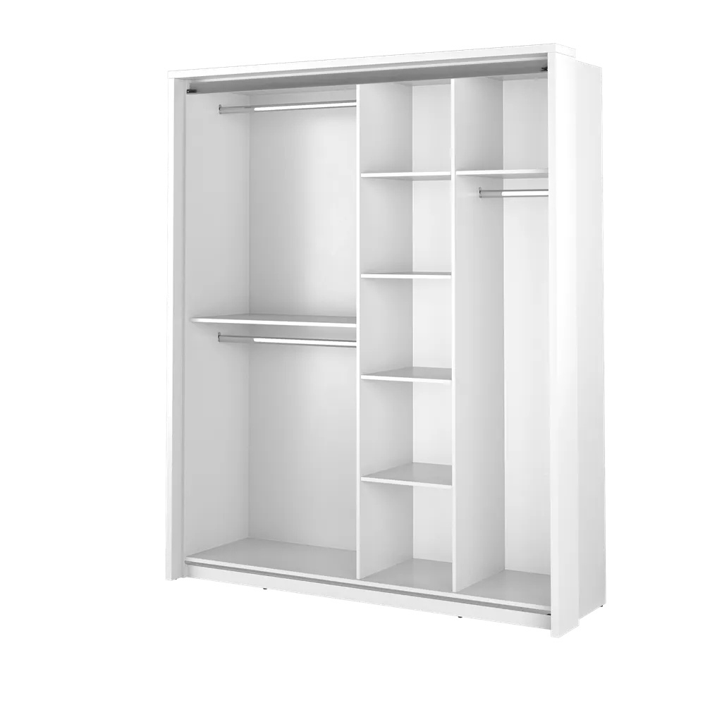 Szafa 2-drzwiowa z lustrami ARTI AR-17 180cm biała - AR17BI