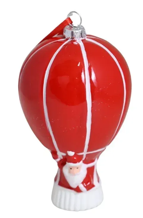 BOMBKA plastikowa BALON Z MIKOŁAJEM 8311 czerwono-biały
