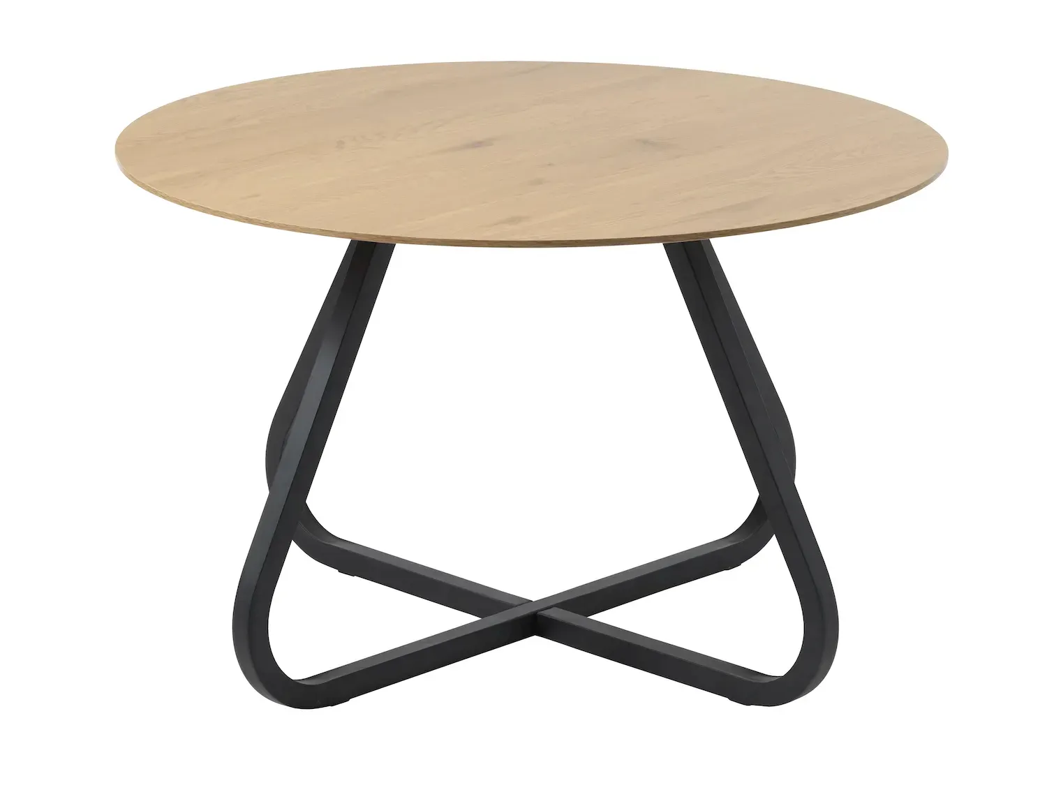 Stół CESURA okrągły Ø120 cm - naturalny, czarny - UN_43860000