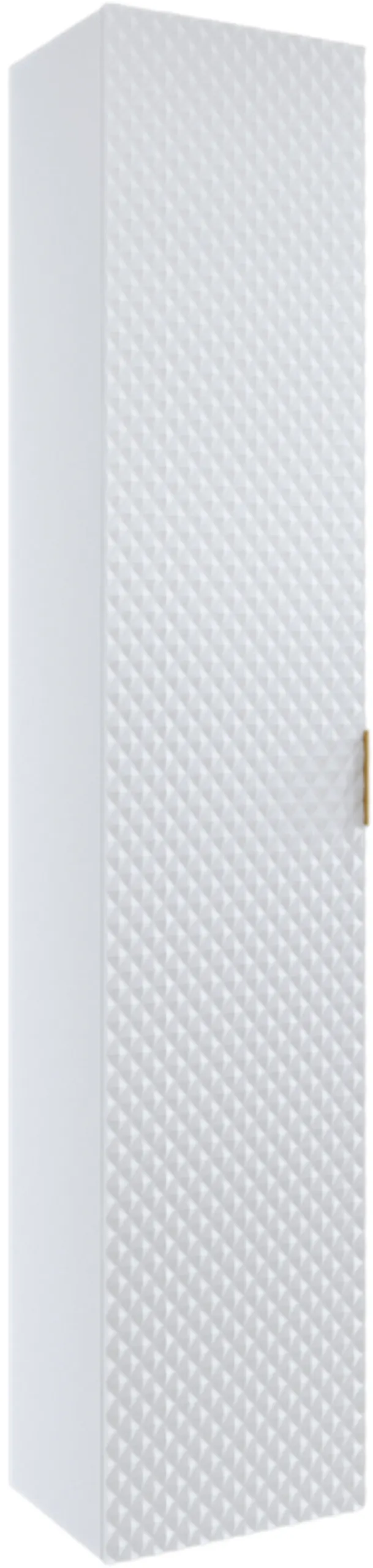 Słupek wysoki 1-drzwiowy LAURA wiszący 186 cm - biały - 3097NM17