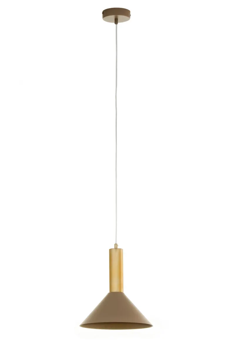 image lampa wisząca, kinkiet, metalowy złoty, korpus cylindryczny, konstrukcja sufitowa